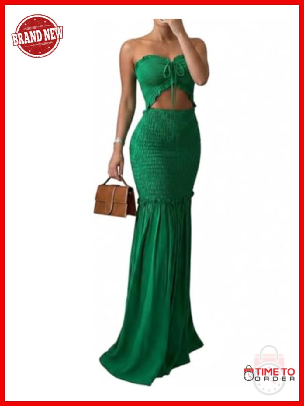 Viscose Mermaid Maxi Dress Halter Tie Ruched Formal Vacation